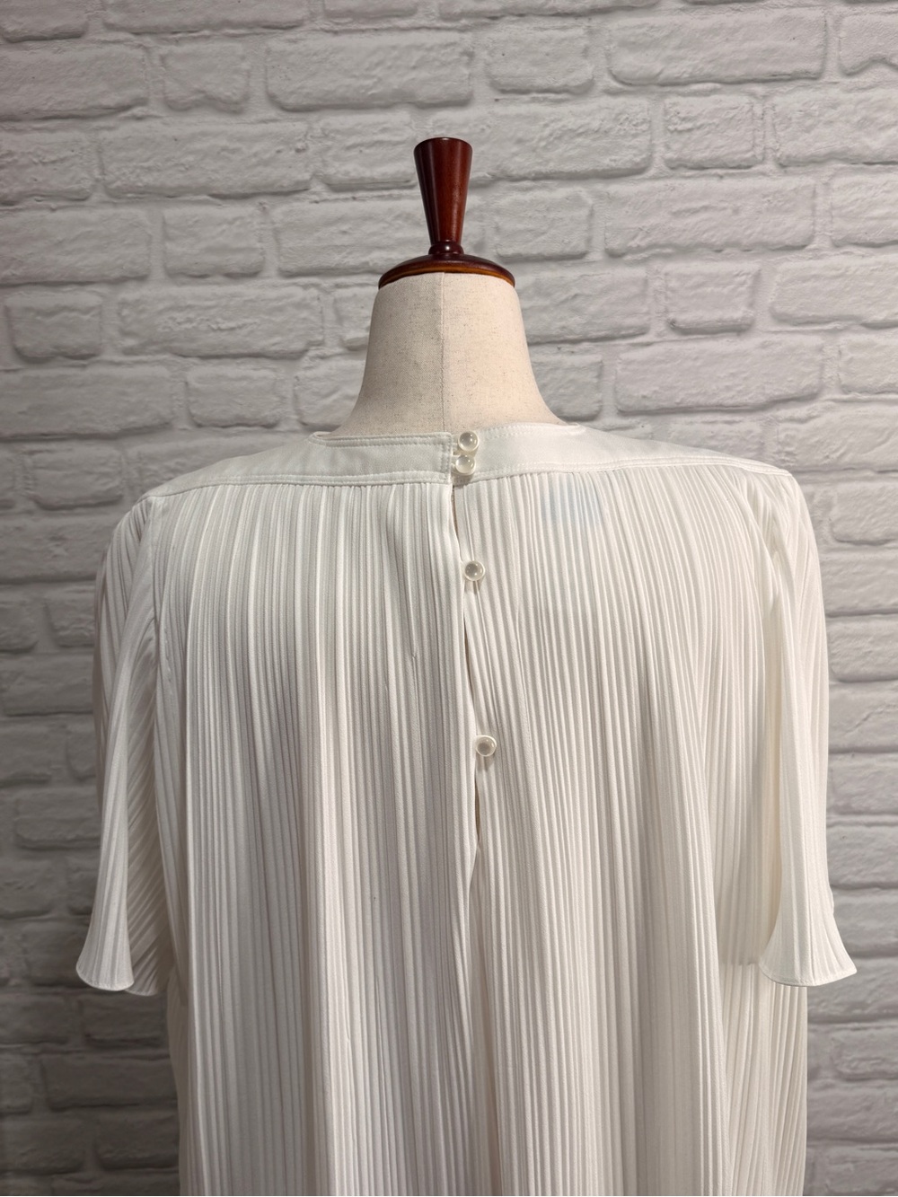 Vintage Risa Ann New York Pleated Tiered Ruffle Midi Dress - Picture 5 of 10